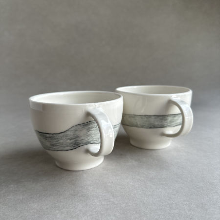 Zestaw Porcelanowych Kubków z Jamnikiem - Pracownia Lepiej zdjęcie 3